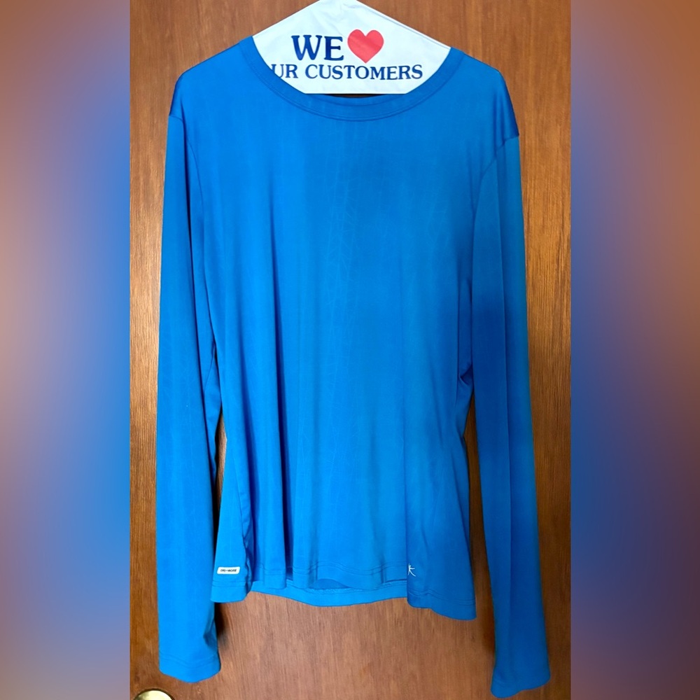 Danskin Now Fitted Blue Athletic Top, XL